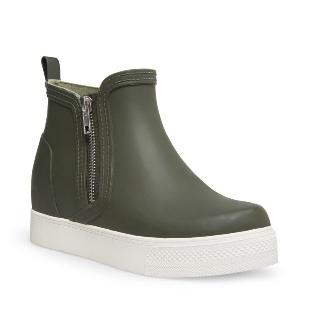 Steve Madden Rubber Wedgie Rain Boot